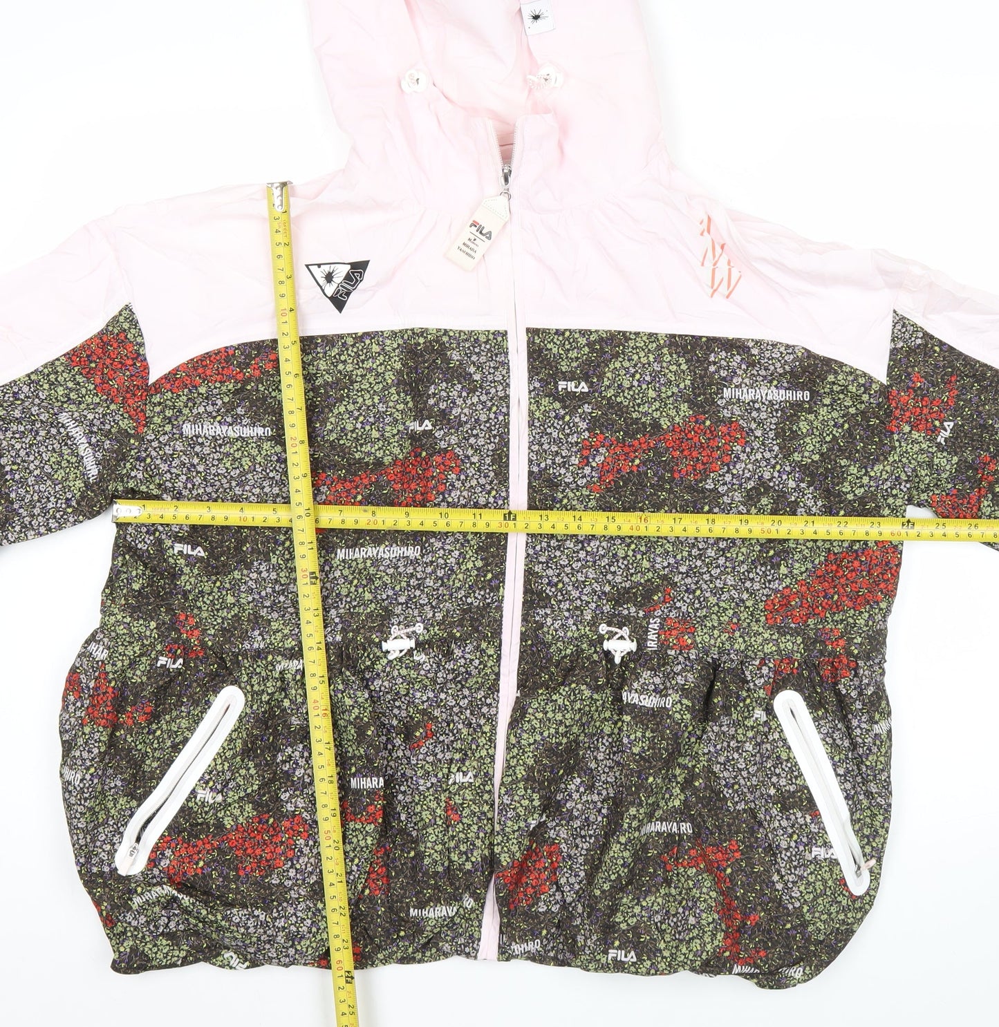Fila x Mihara Yasuhiro Womens Pink Multicoloured Windbreaker Jacket Size 10