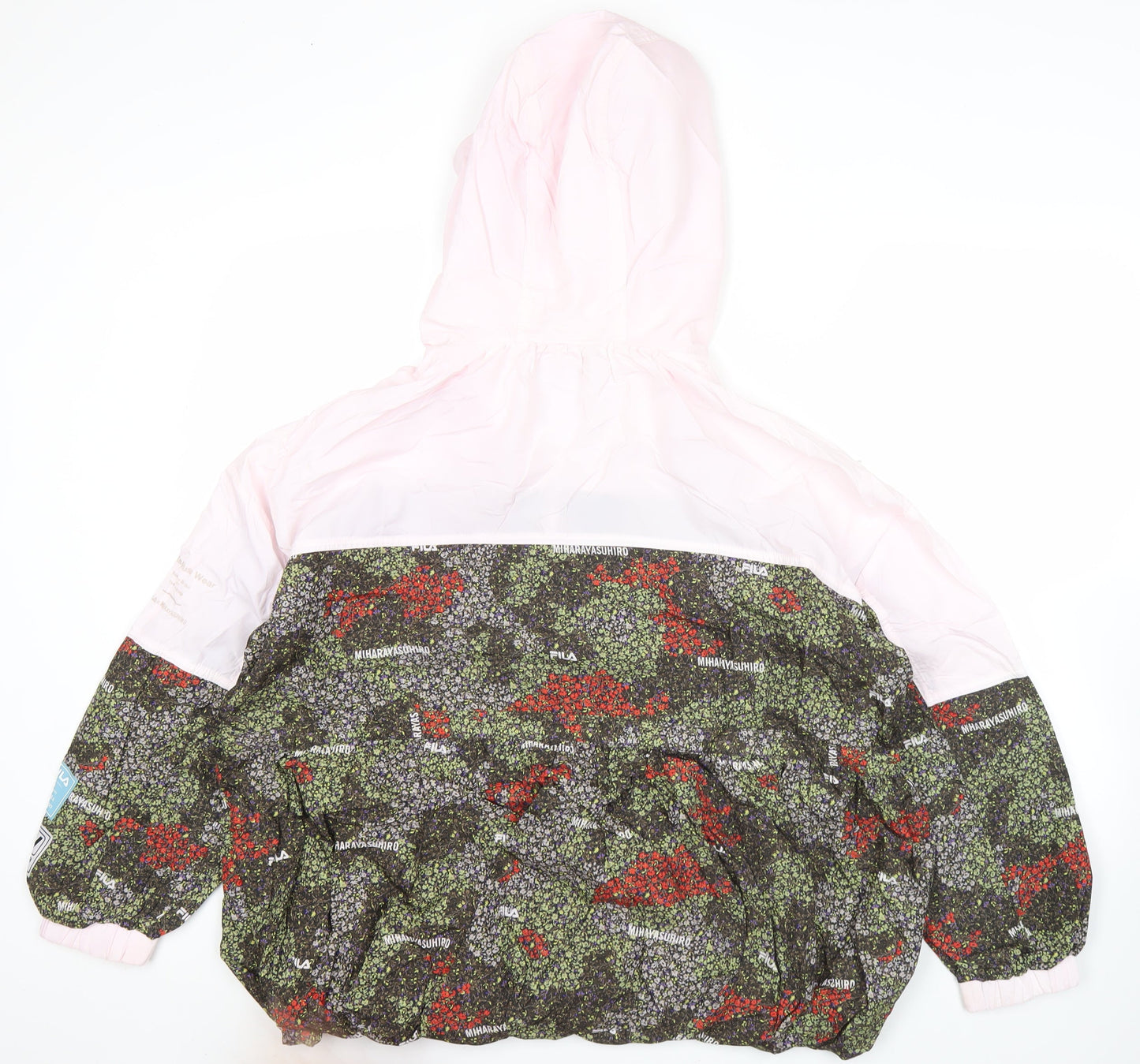 Fila x Mihara Yasuhiro Womens Pink Multicoloured Windbreaker Jacket Size 10