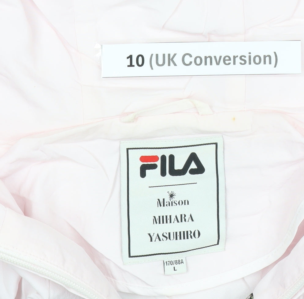 Fila x Mihara Yasuhiro Womens Pink Multicoloured Windbreaker Jacket Size 10