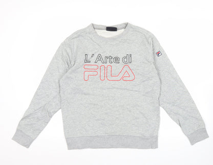 Mens UK Size M FILA Grey Pullover Sweatshirt