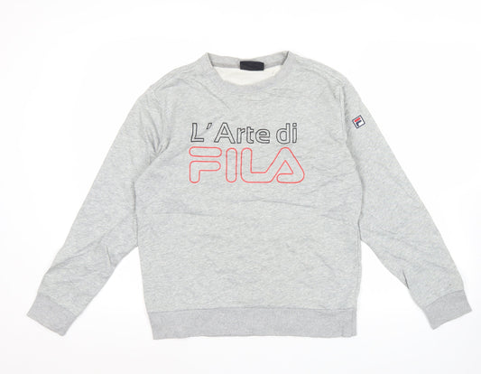 Mens UK Size M FILA Grey Pullover Sweatshirt