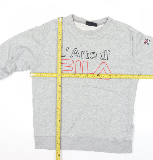 Mens UK Size M FILA Grey Pullover Sweatshirt