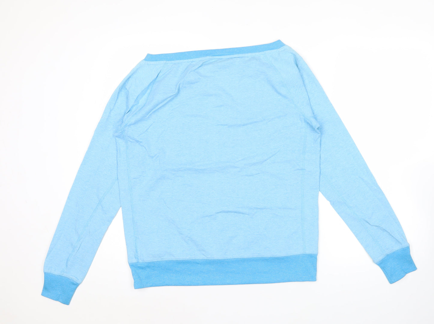 Nike Womens Blue Dri-Fit Sweatshirt L Long Sleeve Pullover Sports Top