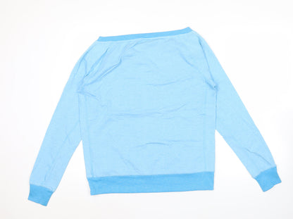 Nike Womens Blue Dri-Fit Sweatshirt L Long Sleeve Pullover Sports Top