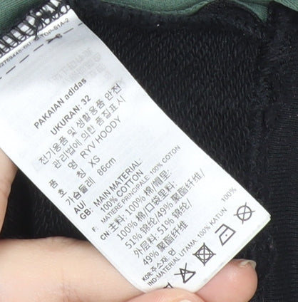 Adidas Women’s Black Hoodie Size 6 Pullover Hooded Sweatshirt