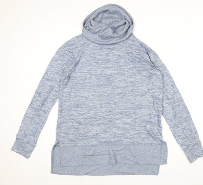 GAP Women’s Blue Knit Pullover Jumper Size M Cowl Neck Long Sleeve