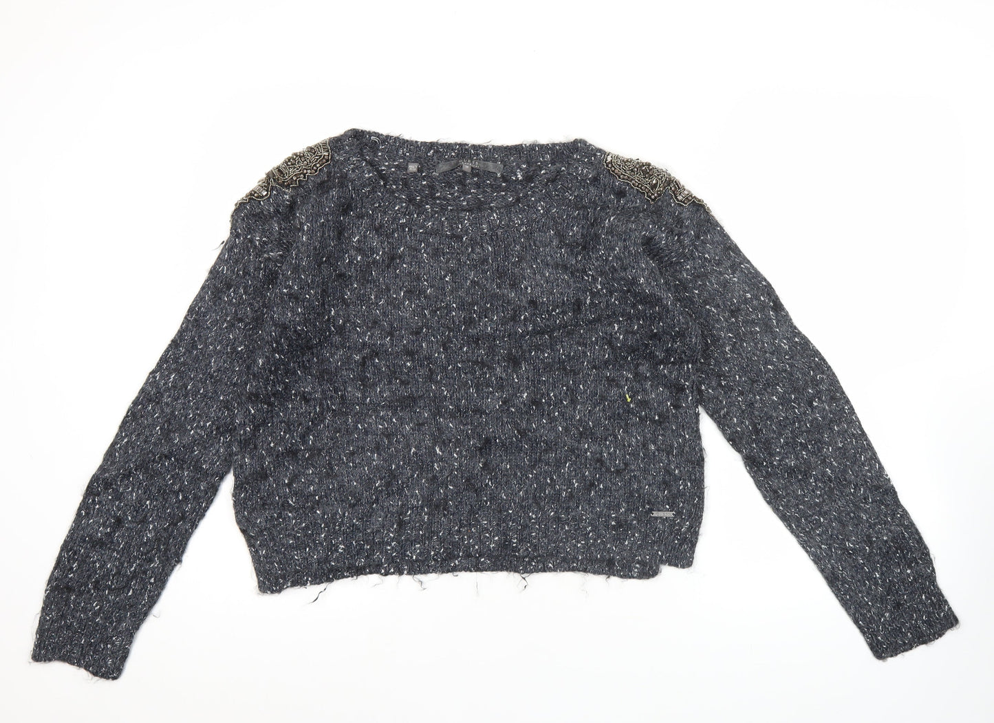 Womens UK Size 12 GUESS Grey Pullover Jumper