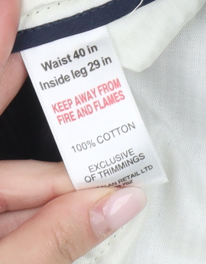 Lincoln Men's Black Corduroy Straight Leg Trousers 40W 29L