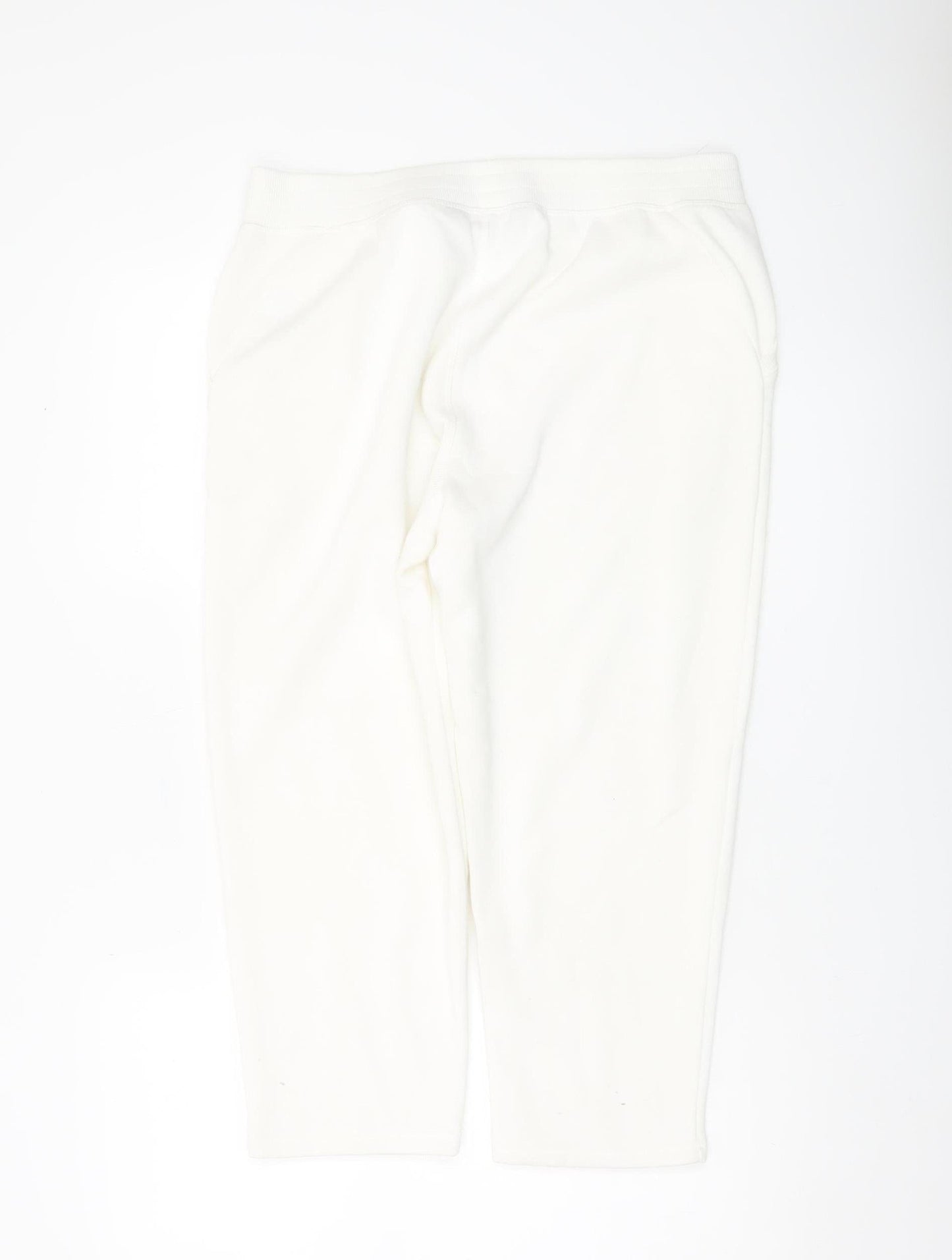 Womens UK Size 12 Bonmarché Regular Fit Sweatpants White Trousers