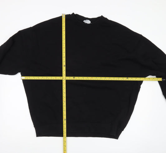 Mens UK Size L ASOS Black Pullover Sweatshirt