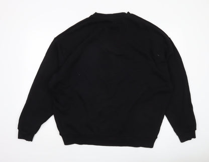 Mens UK Size L ASOS Black Pullover Sweatshirt