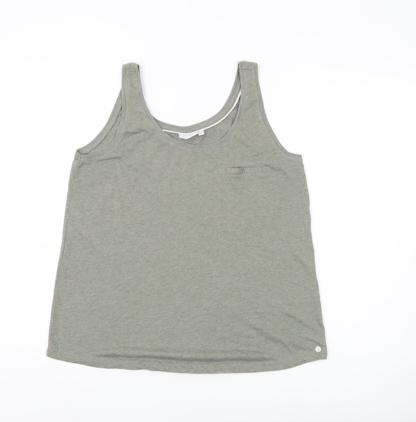 Womens UK Size M Fransa Green Basic Tank