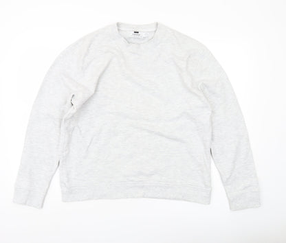Topman Mens Grey M Pullover Sweatshirt Crew Neck Long Sleeve