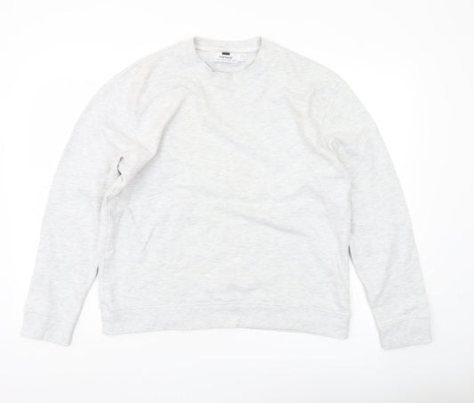 Topman Mens Grey M Pullover Sweatshirt Crew Neck Long Sleeve