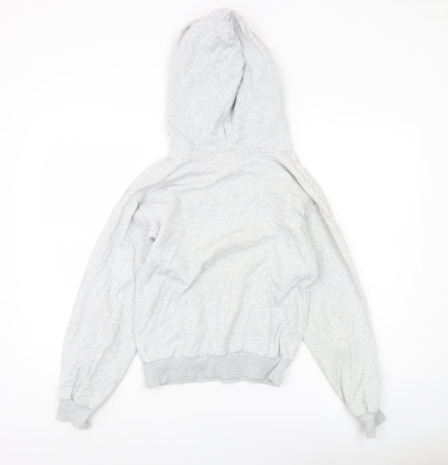 H&M Girls Grey Pullover Hoodie Size 11 Years NYC Logo Lightweight