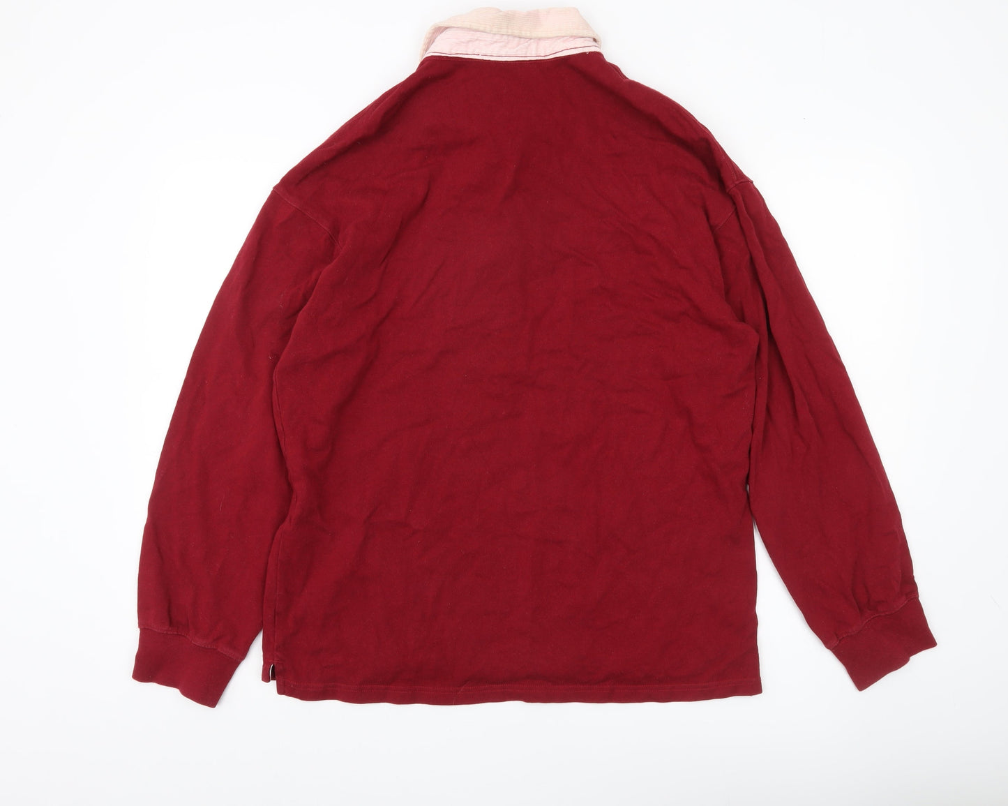 Mens UK Size M H&M Red Henley Sweatshirt