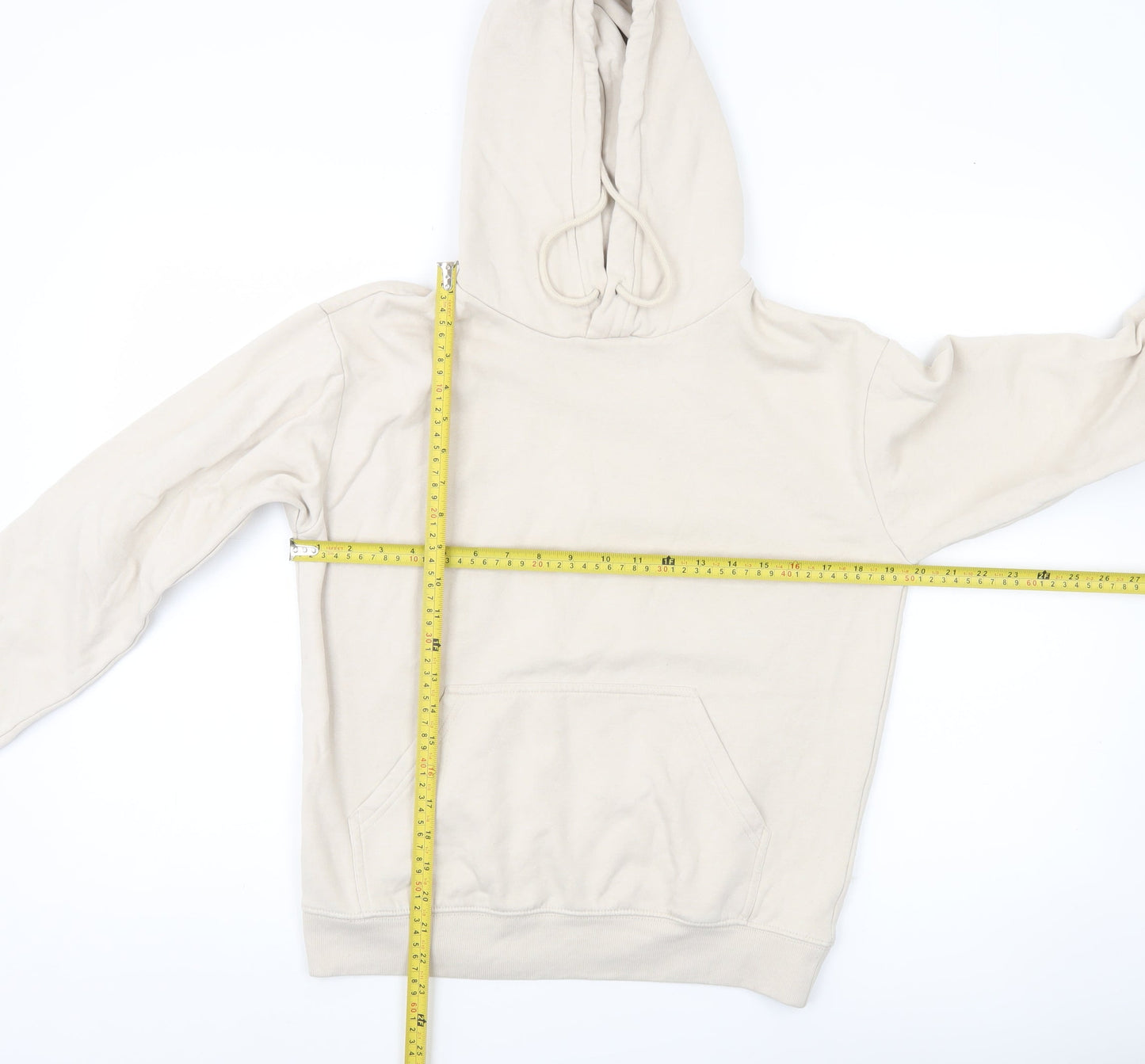 Basics Women’s Beige XS Pullover Hoodie Cotton Blend