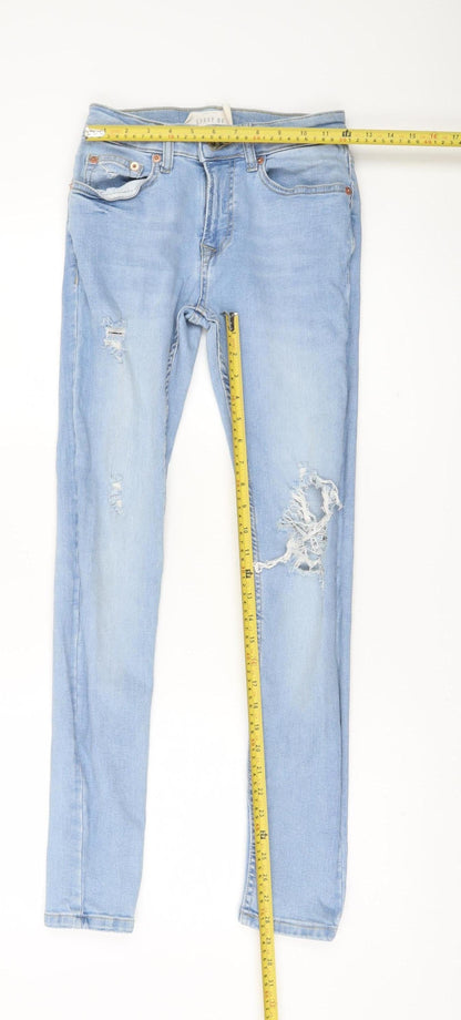 Mens UK Size 28R Topman Slim Fit Skinny Blue Jeans