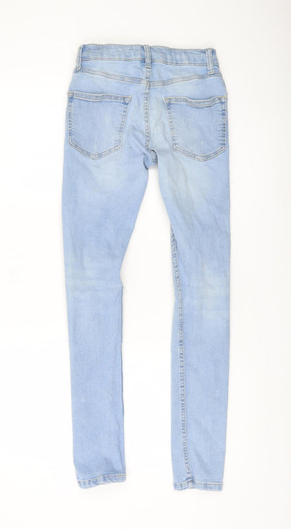 Mens UK Size 28R Topman Slim Fit Skinny Blue Jeans