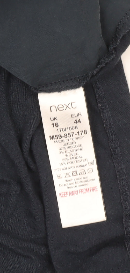 Next Women’s Blue Sleeveless Blouse UK 16 Regular Fit