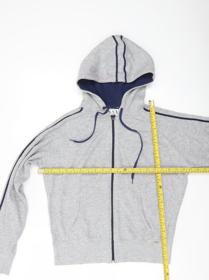 New York Laundry Womens Grey Full Zip Hoodie Size L