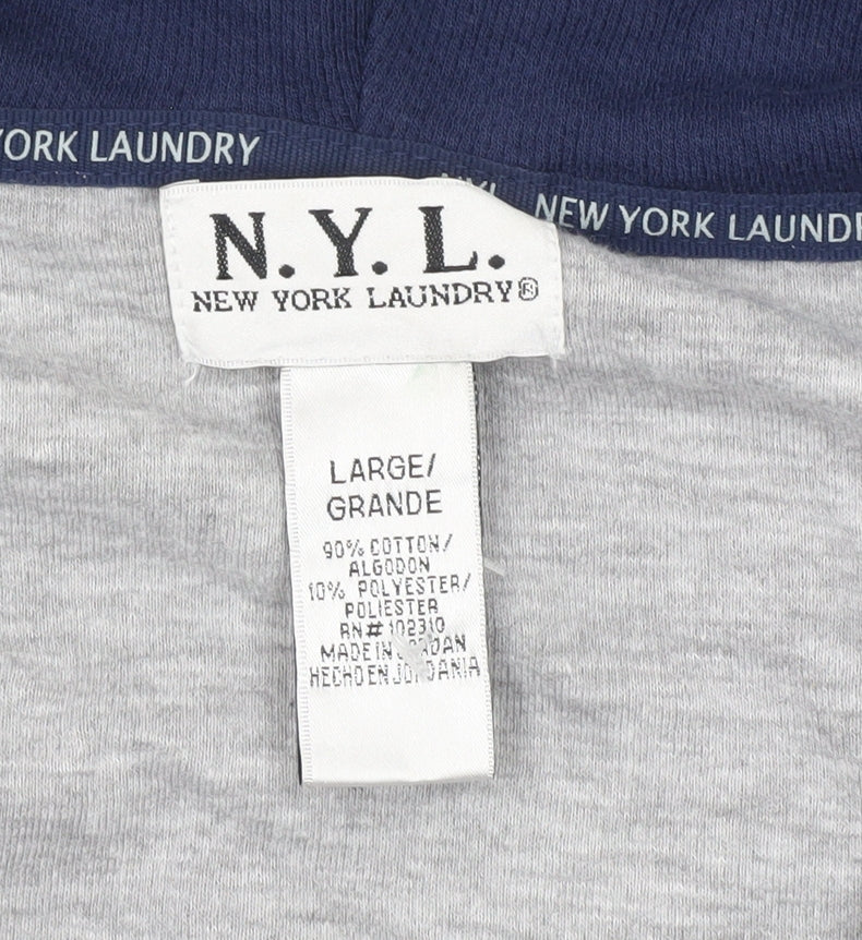 New York Laundry Womens Grey Full Zip Hoodie Size L