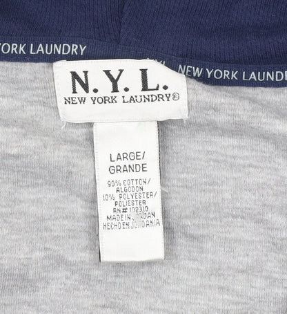 New York Laundry Womens Grey Full Zip Hoodie Size L