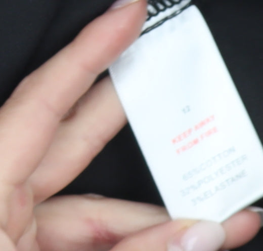 Pebble Bay Womens Black Skinny Jeans Size 12 Slim Fit Stretch