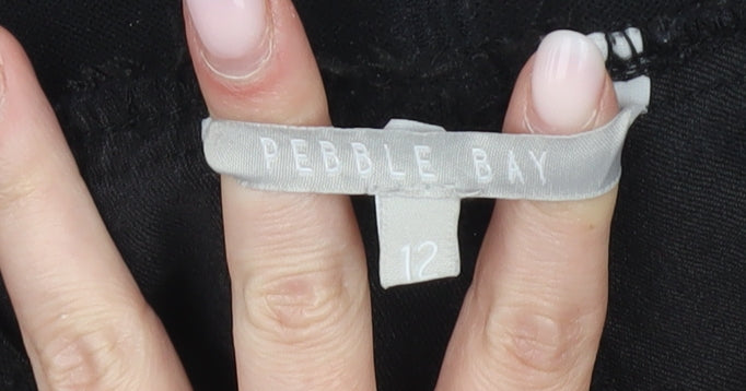 Pebble Bay Womens Black Skinny Jeans Size 12 Slim Fit Stretch