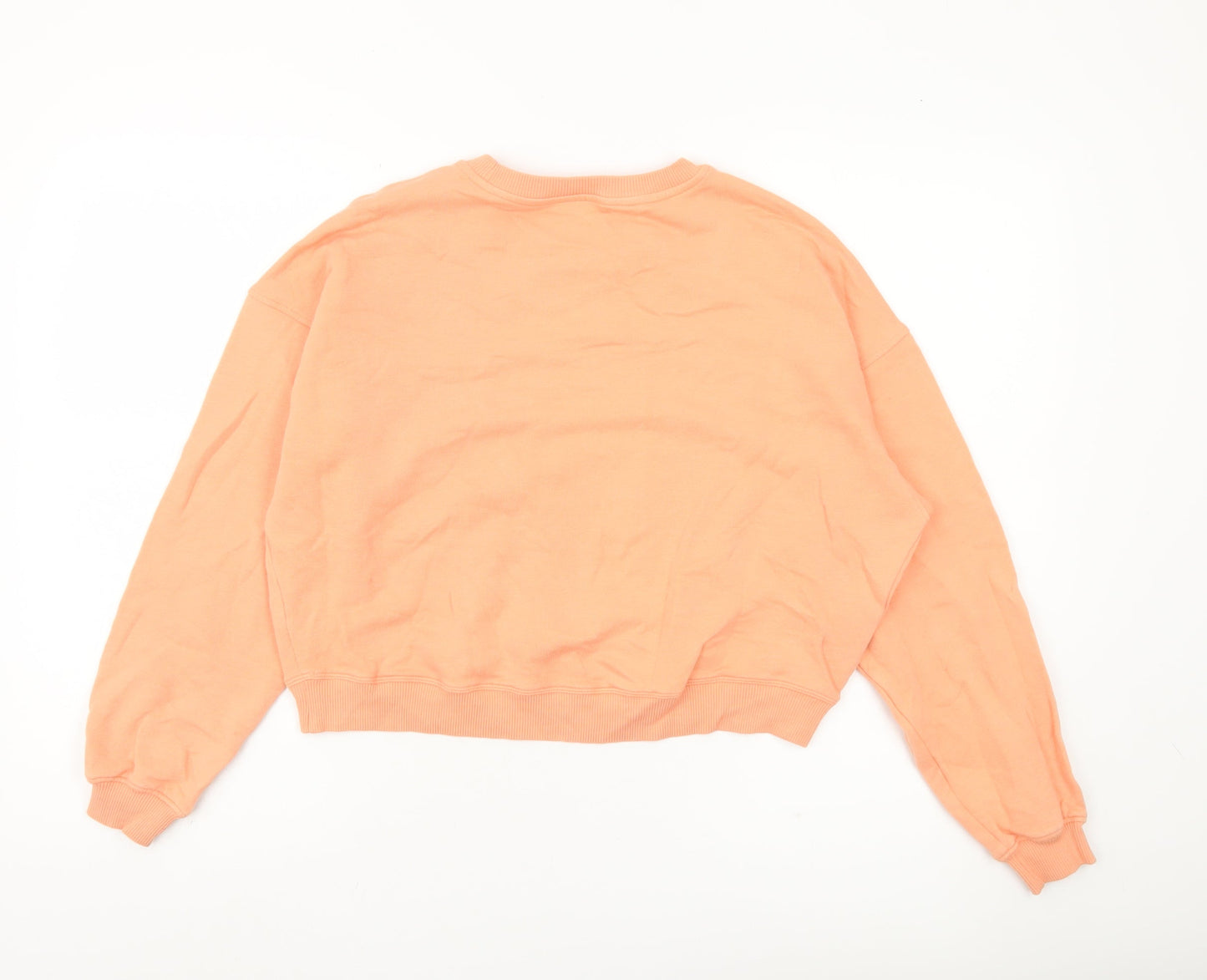 Weekday Studios Women’s Peach Sweatshirt Size S Relaxed Fit Cotton Blend