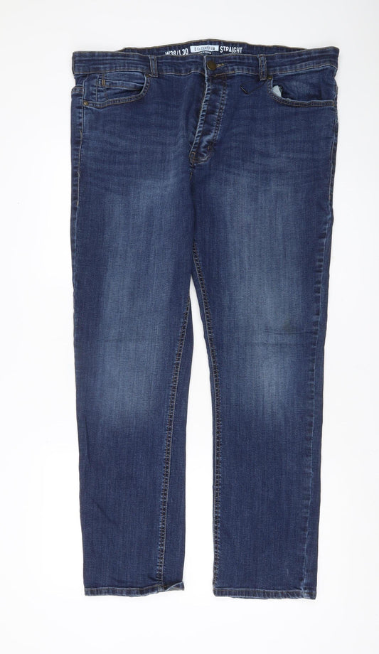 Denim Co Men’s Blue 30W 30L Straight Leg Jeans Cotton Stretch