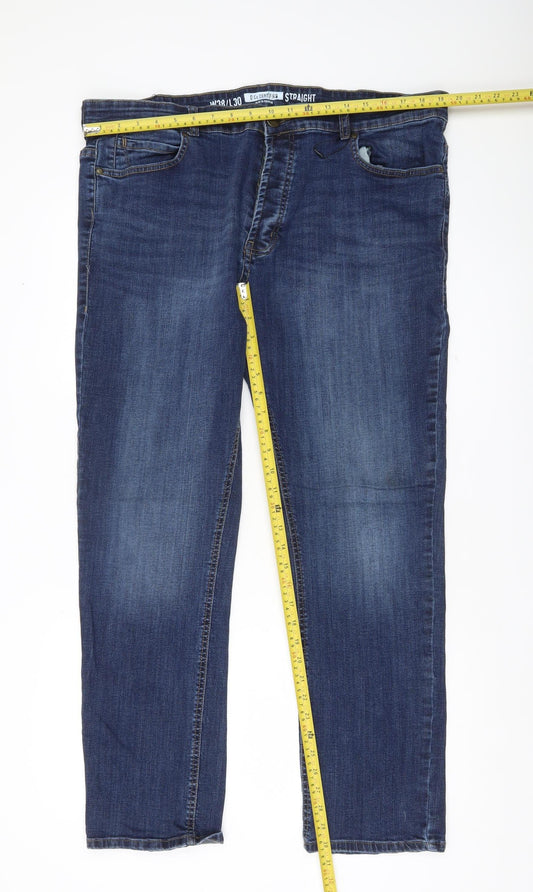 Denim Co Men’s Blue 30W 30L Straight Leg Jeans Cotton Stretch