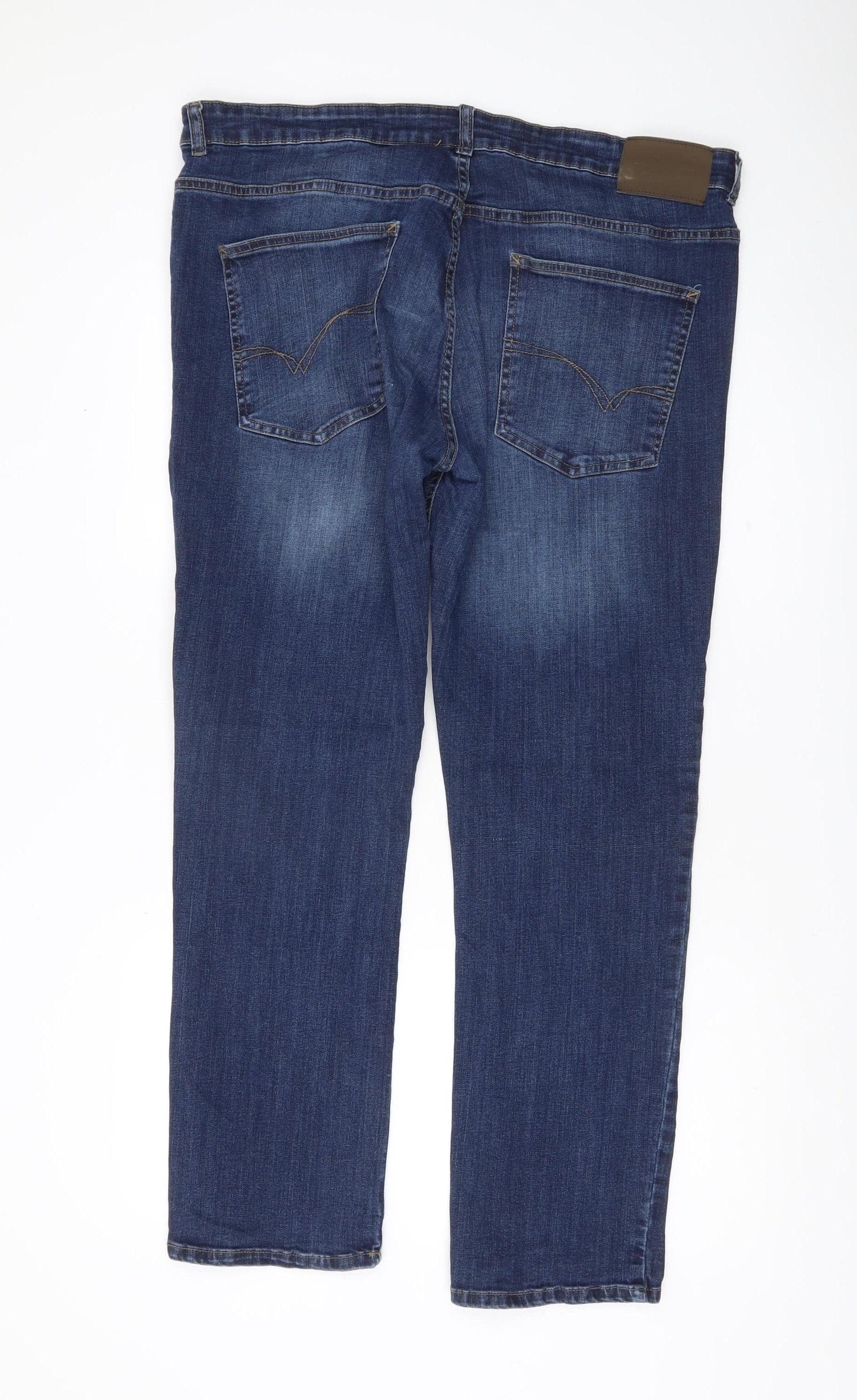 Denim Co Men’s Blue 30W 30L Straight Leg Jeans Cotton Stretch