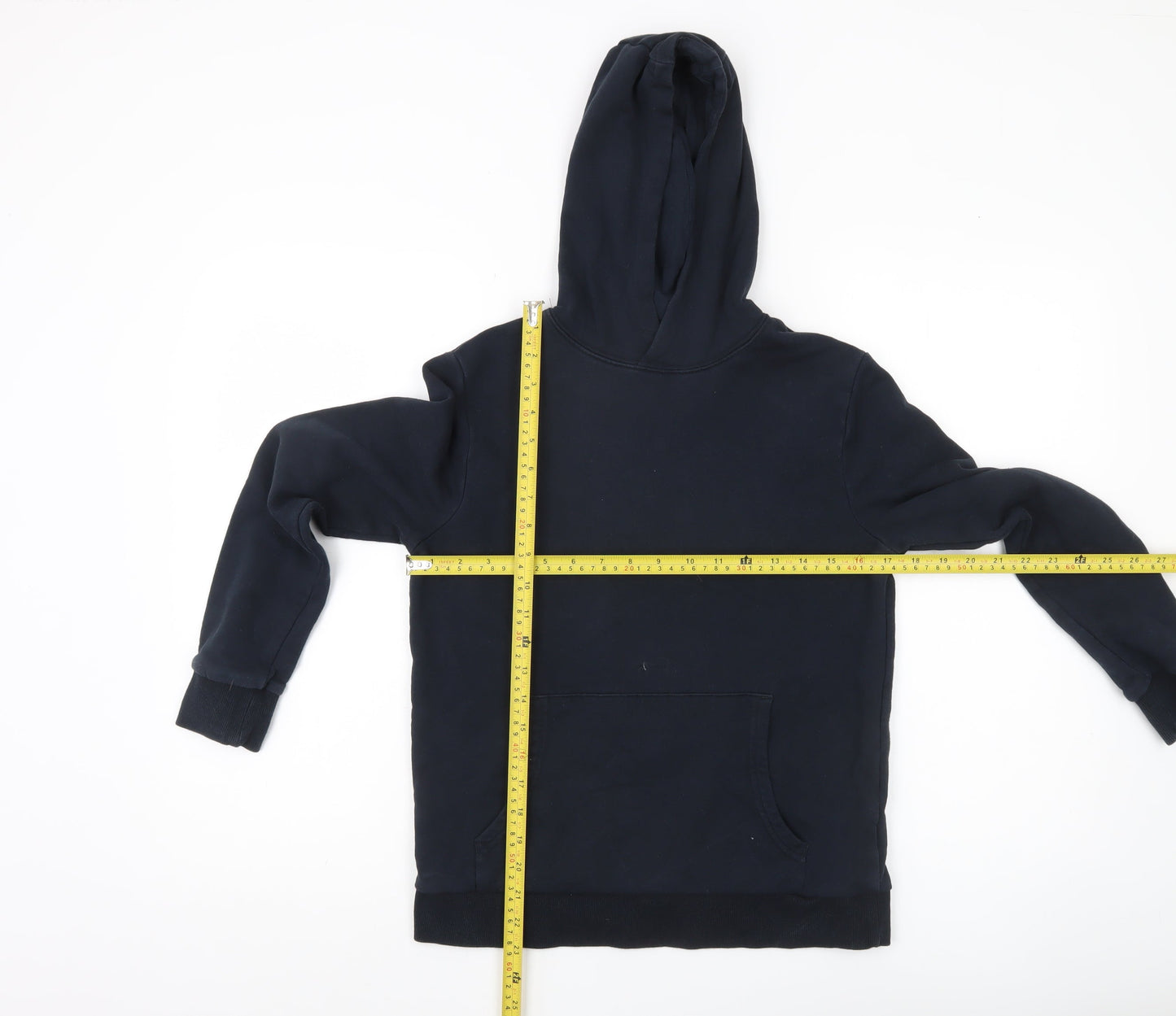 Marks and Spencer Boys Black Pullover Hoodie Age 12-13 Years Cotton Blend