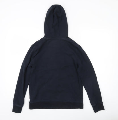 Marks and Spencer Boys Black Pullover Hoodie Age 12-13 Years Cotton Blend
