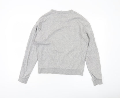 H&M Divided Women’s Grey Sweatshirt Small Heart Print