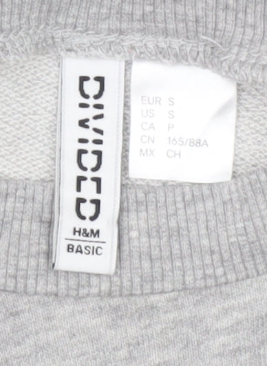 H&M Divided Women’s Grey Sweatshirt Small Heart Print