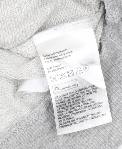 H&M Divided Women’s Grey Sweatshirt Small Heart Print