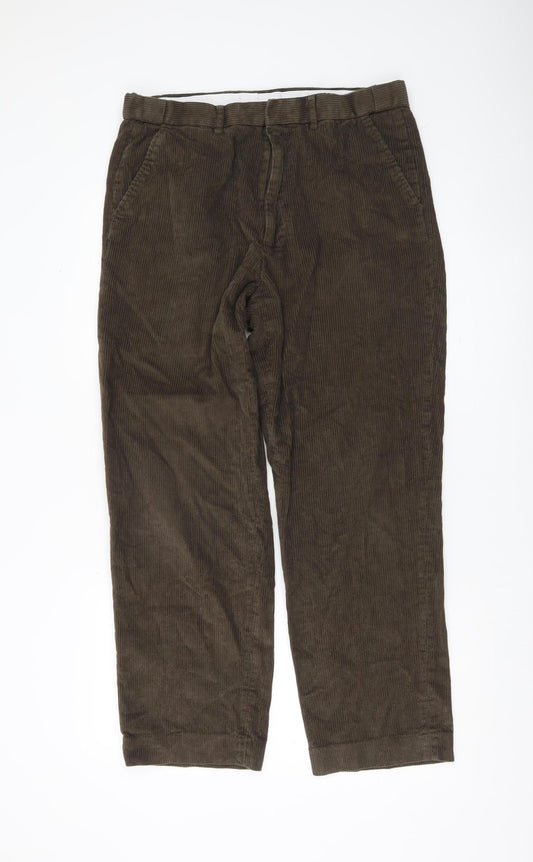 Pegasus Men's Brown Corduroy Trousers 34W 31L Straight Fit