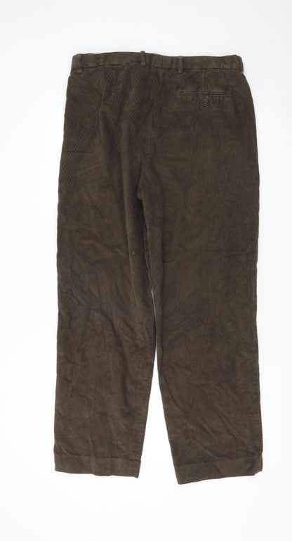 Pegasus Men's Brown Corduroy Trousers 34W 31L Straight Fit