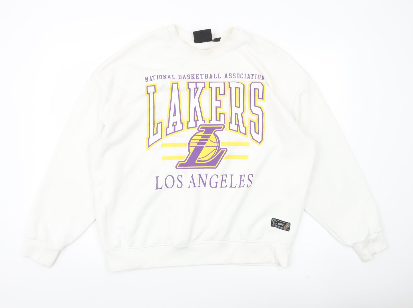 NBA Los Angeles Lakers Women's White Sweatshirt Size S Crew Neck
