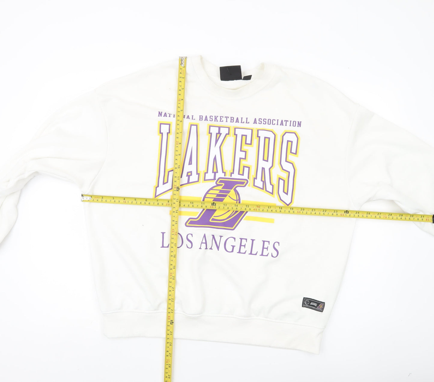 NBA Los Angeles Lakers Women's White Sweatshirt Size S Crew Neck