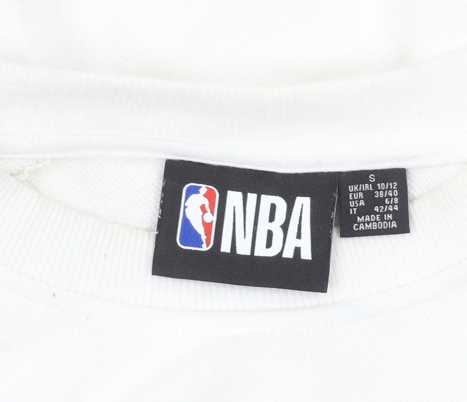NBA Los Angeles Lakers Women's White Sweatshirt Size S Crew Neck