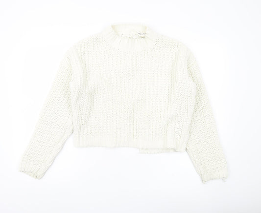 Womens UK Size 8 Miss Selfridge Ivory Pullover Jumper