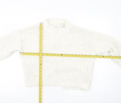 Womens UK Size 8 Miss Selfridge Ivory Pullover Jumper