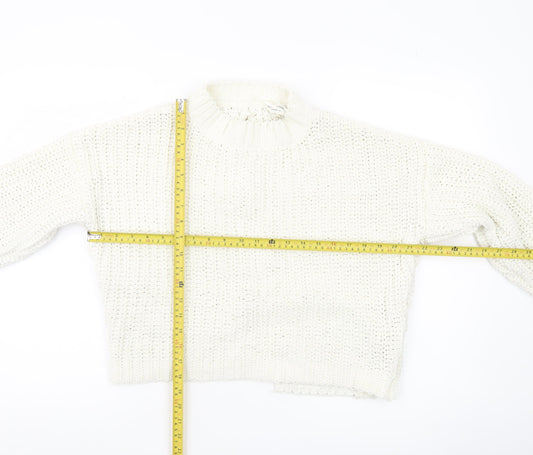 Womens UK Size 8 Miss Selfridge Ivory Pullover Jumper