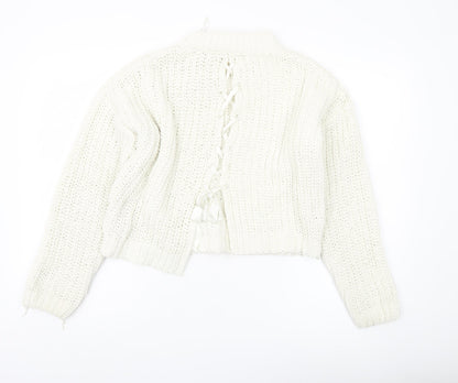 Womens UK Size 8 Miss Selfridge Ivory Pullover Jumper