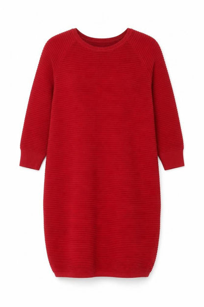 French Connection Women’s Red Jumper Dress S Cotton Knit