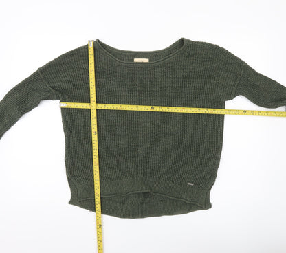 Womens UK Size M Hollister Green Pullover Jumper