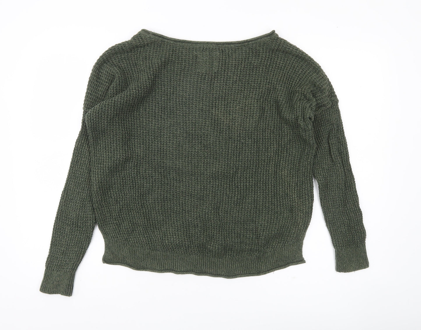 Womens UK Size M Hollister Green Pullover Jumper